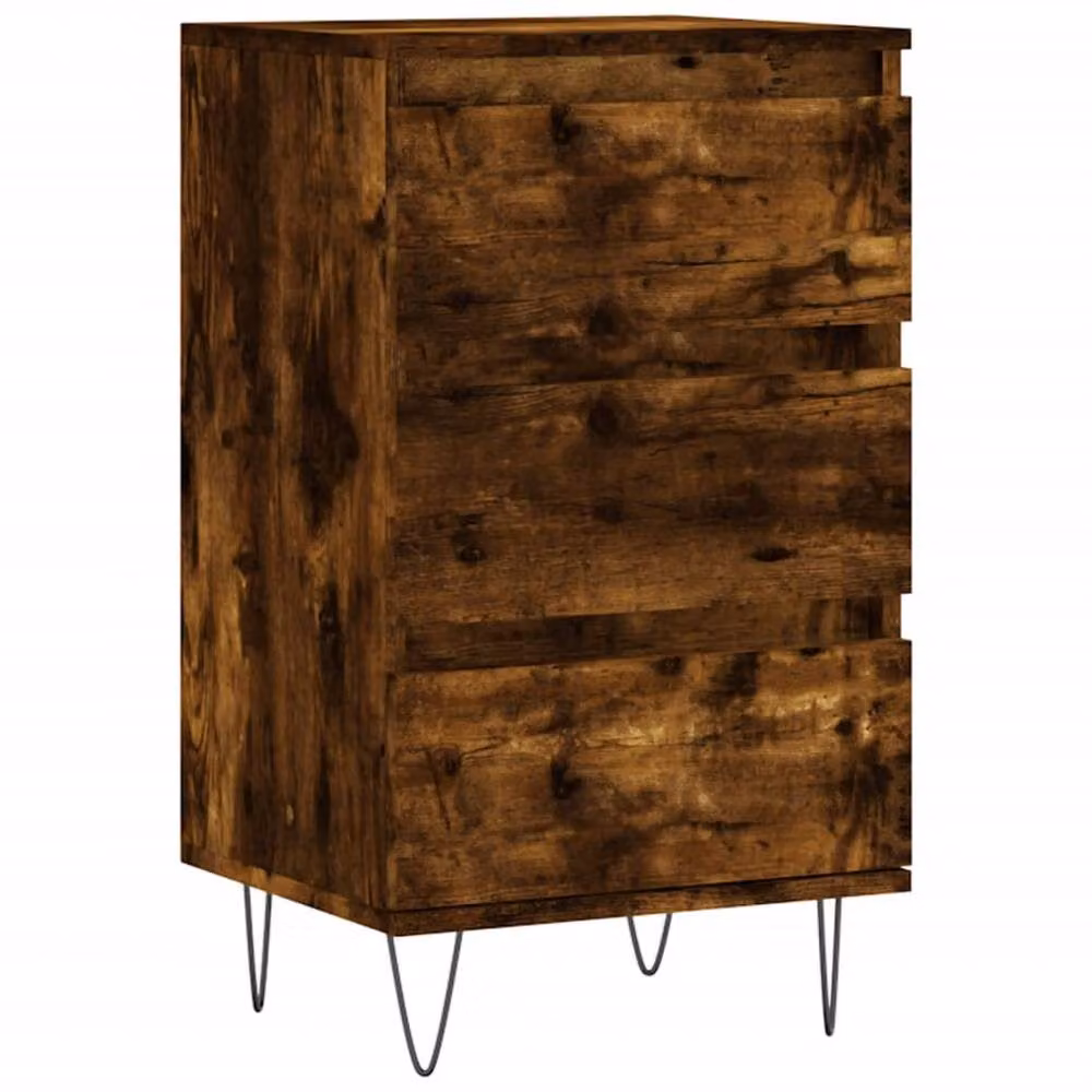 Berkfield Home Smoked Oak Sideboard in Brown, W/D/H: 40 x 35 x 70 cm – 3