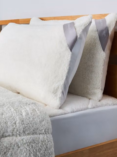BHS Teddy Bear Pillow Protector Pair in White – 1
