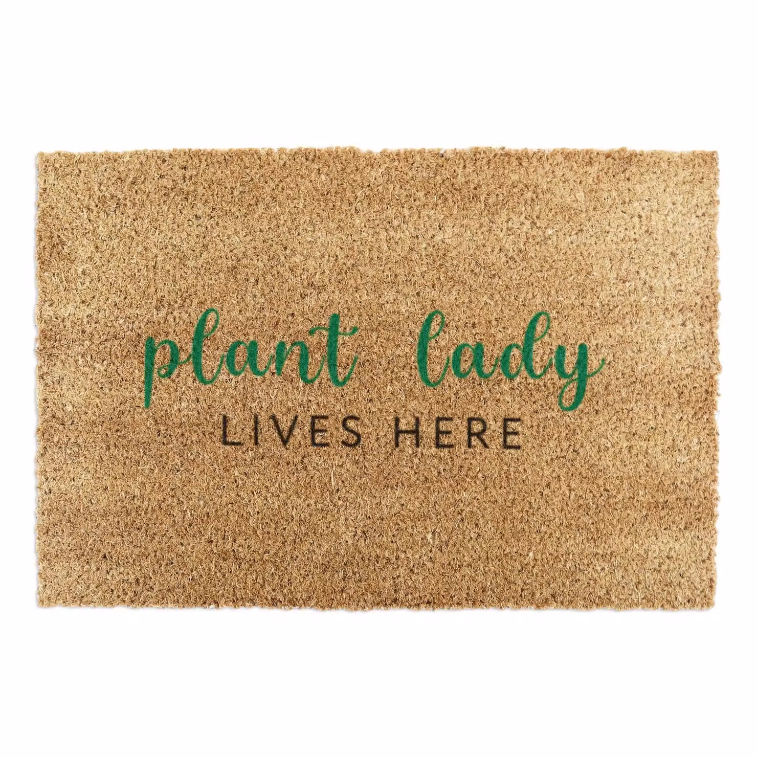 Artsy Mats Plant Lady Lives Here Doormat in Brown, W: 90 cm, D: 60 cm – 2