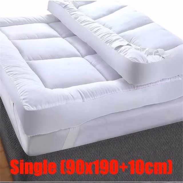Nordara Hotel Quality Single Mattress Topper, 10cm Thick, White