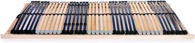 Berkfield Home Set of 2 Brown Slatted Bed Bases with 42 Ergonomic 7-Zone Wood Slats, W/D/H: 70 x 200 cm