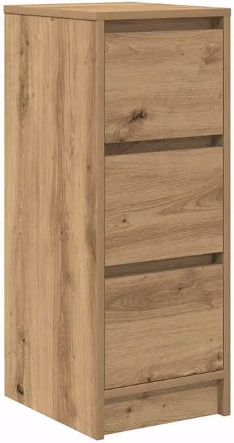 Berkfield Home Artisan Oak Sideboard in Brown, W/D/H: 29.5 x 34 x 76 cm – 1