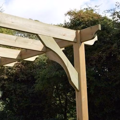 Buttercup Farm Wall Mounted Premium Wood Pergola Climbing Frame in Light Green, W/D/H: 180 x 180 x 270 cm – 4