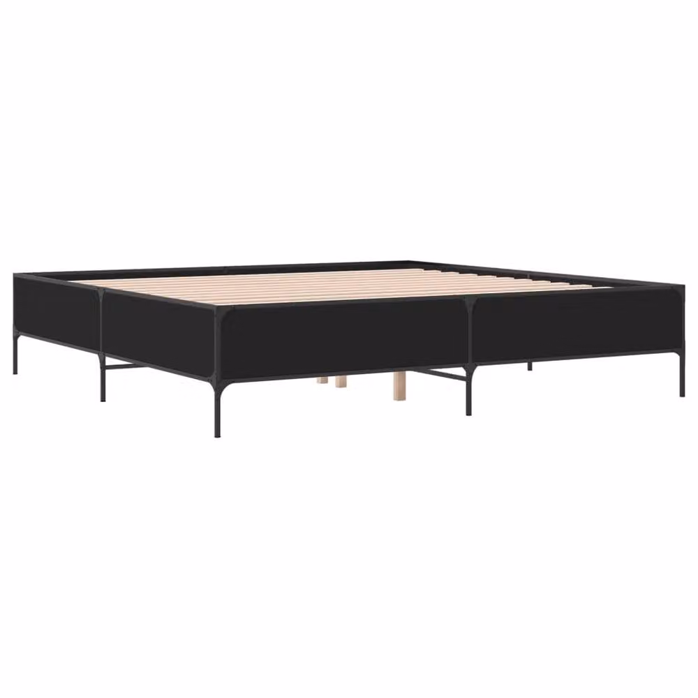 Berkfield Home Super King Bed Frame in Black, W/D/H: 180 x 200 cm – 3