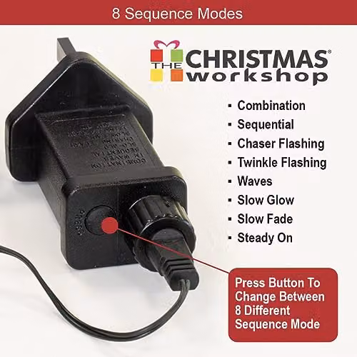 The Christmas Workshop 73529 Vintage Gold LED Chaser Christmas Fairy Lights with Timer and 8 Light Modes, 20.9 Metres – 4