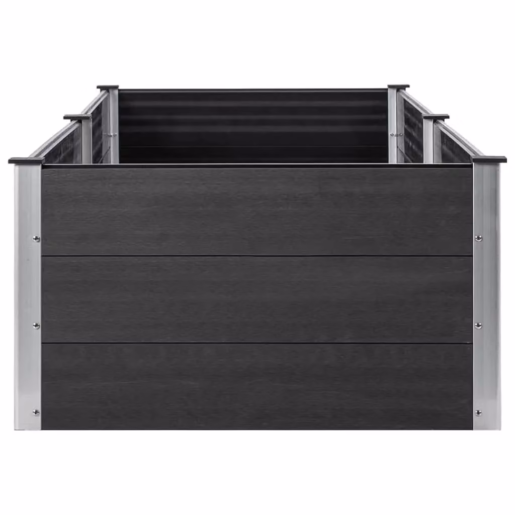 Berkfield Home Garden Grey WPC Raised Bed, W: 200 cm, D: 100 cm, H: 54 cm – 3