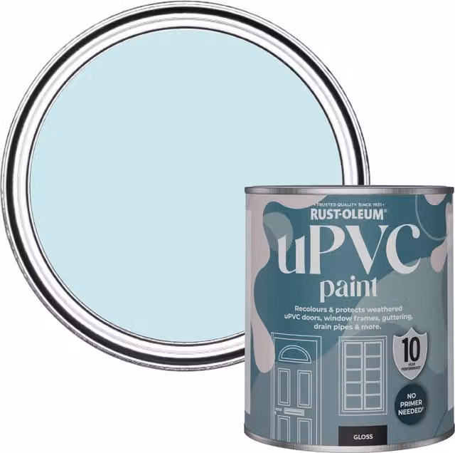 Rust-Oleum Gloss Finish UPVC Paint in Blue, 0.75 l