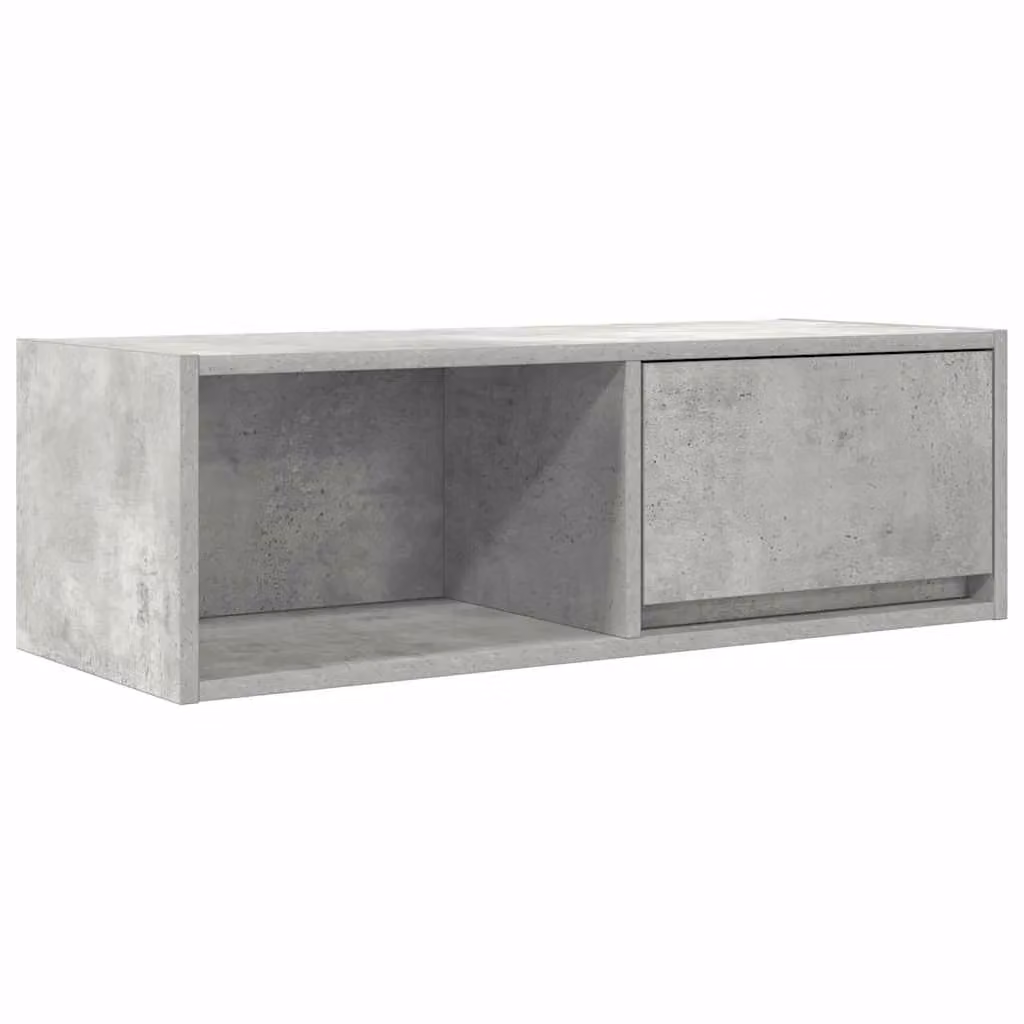 Berkfield Home TV Cabinet in Concrete Grey, W: 80 cm, D: 31 cm, H: 25.5 cm – 2