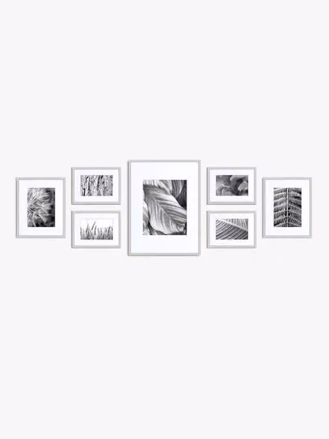 Nielsen Design 7 Piece Modern Aluminium Picture Frame Gallery Set in Grey