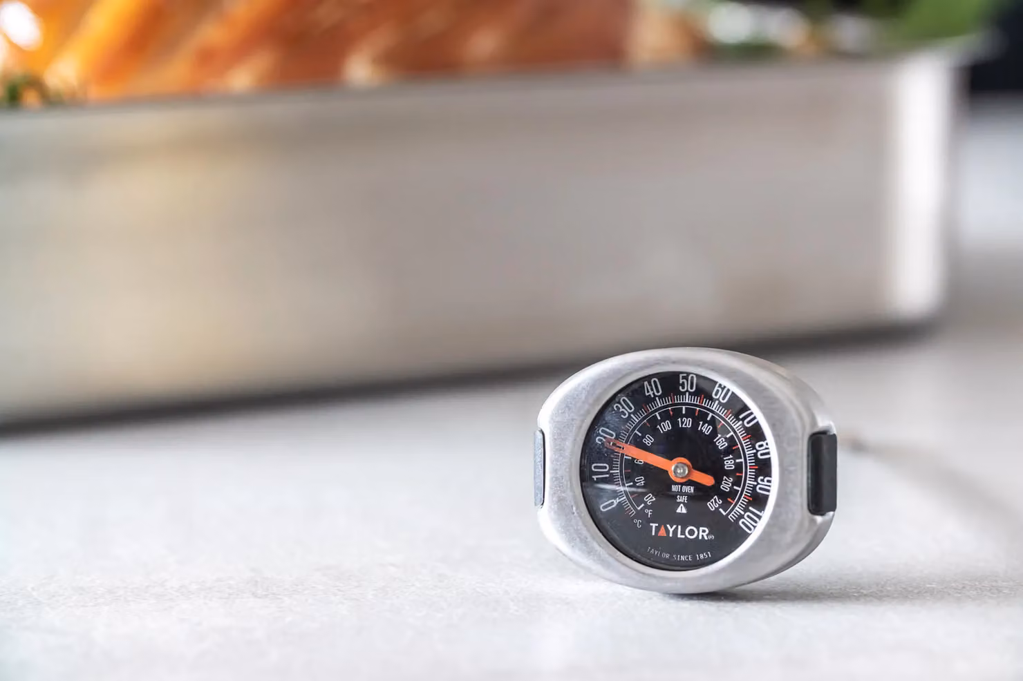 Taylor Pro Stainless Steel Meat Thermometer Probe in Black, W/D/H: 15.5 x 4.5 x 3.5 cm – 4