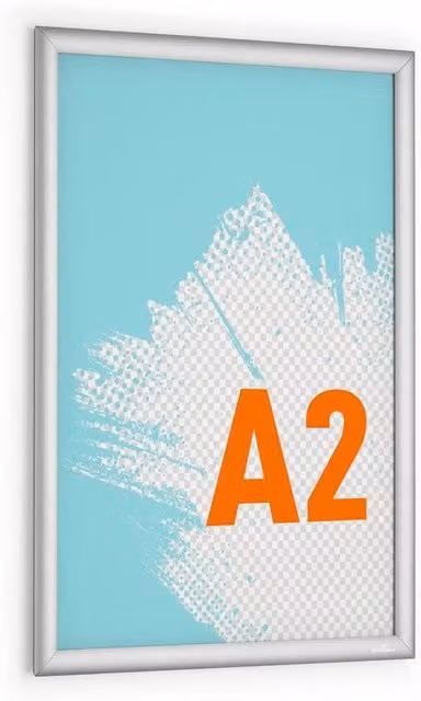 Durable Aluminium Outdoor A2 Weatherproof Poster Frame in Silver