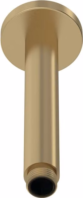 Balterley Round Ceiling Mount Shower Arm Extension in Brushed Brass, H x W x D: 225 x 60 x 60 mm – 1