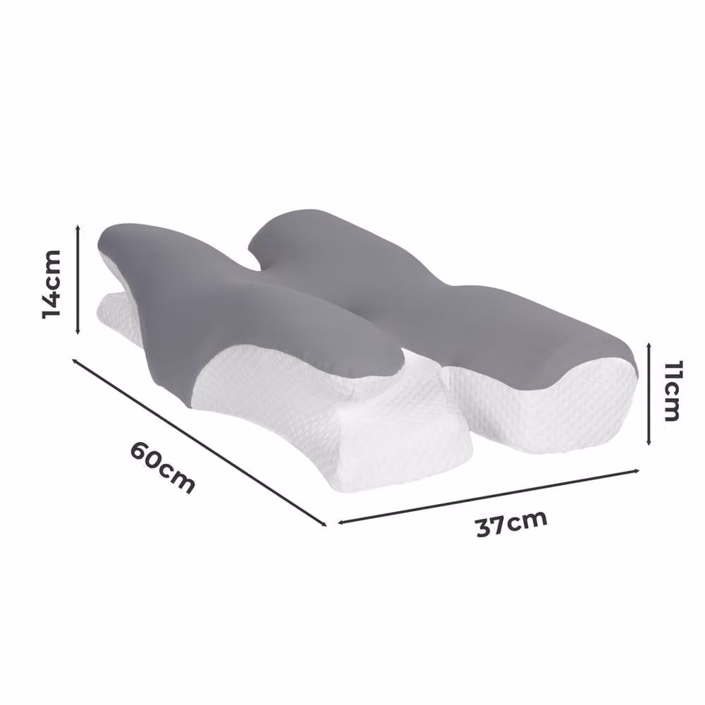Kelvenix IceWave Height Adjustable Memory Foam Cervical Wedge Pillow in Grey – 2