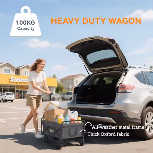 Outsunny 93L Heavy Duty Festival Trolley on Wheels, Grey – 3