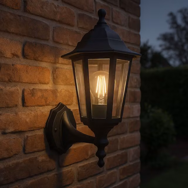 Eglo Olgiata-E Black Plastic Outdoor Wall Lantern with Transparent Cover