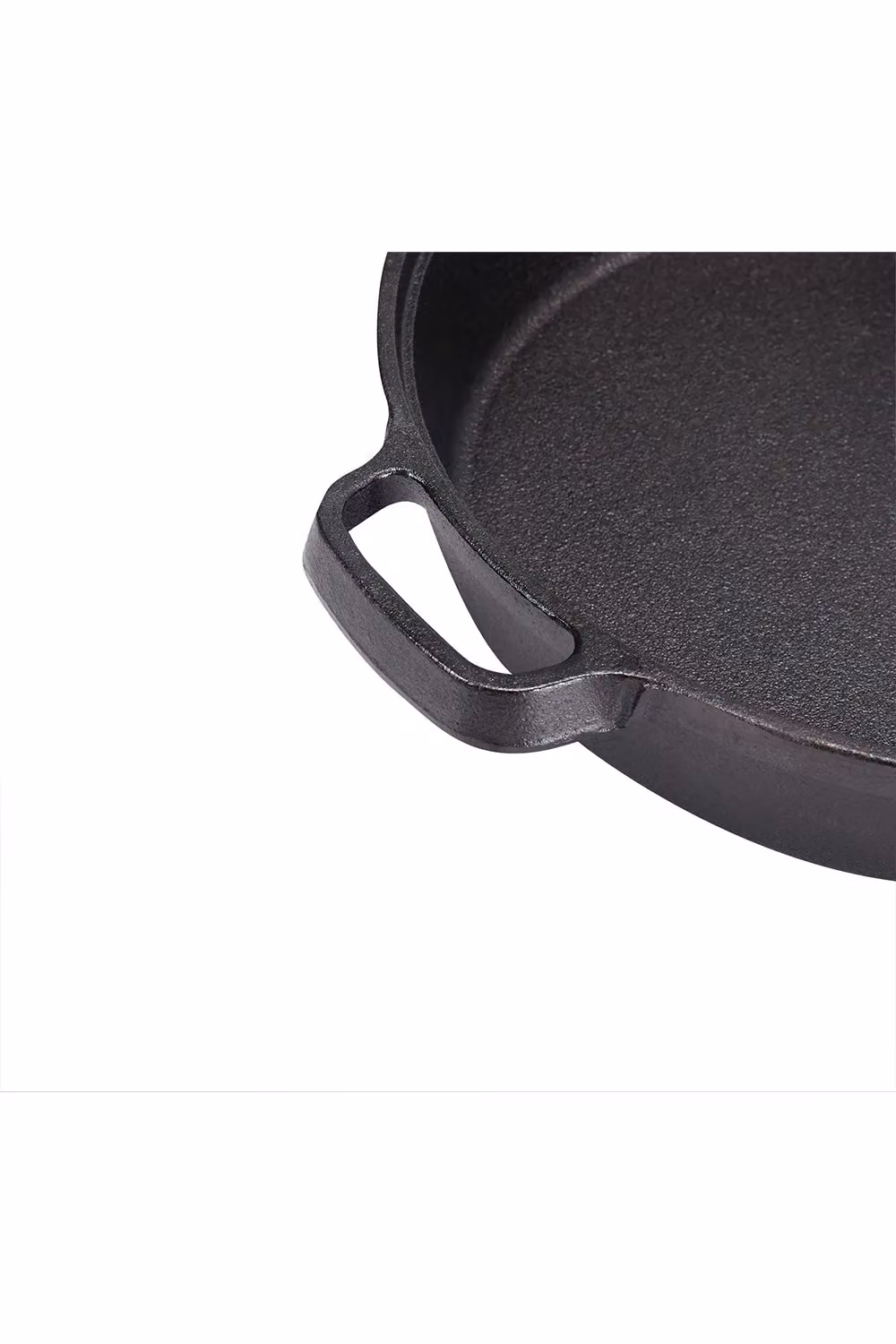 Living and Home Pre-Seasoned Cast Iron Griddle Pan, Black, W: 30 cm, H: 6.5 cm – 3