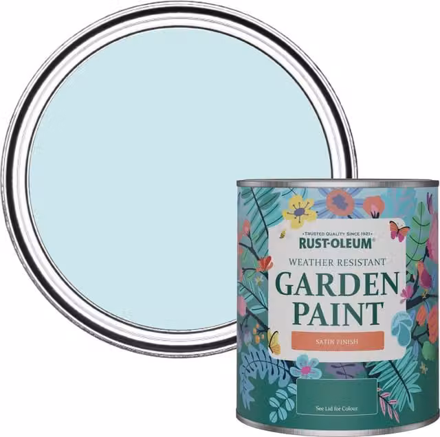 Rust-Oleum Water-Based Garden Paint in Satin Finish, Blue, 0.75 l