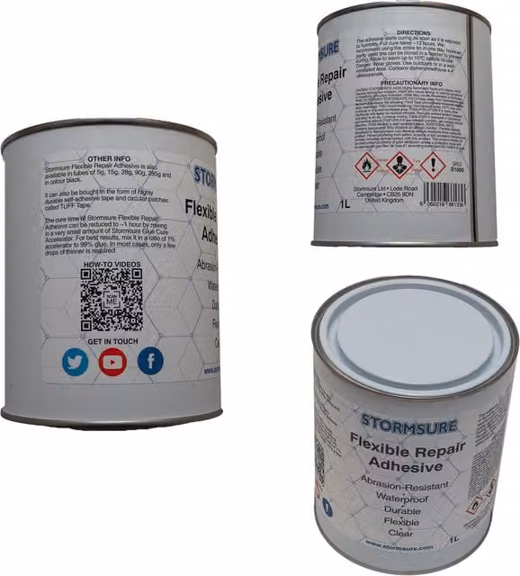 Stormsure Flexible Polyurethane Repair Adhesive, 1 l, Transparent