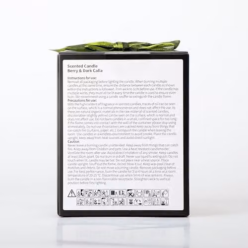 Disney Maleficent Inspired Candle in Black and Gold with Fruity, Floral and Gourmand Scents, 252g – 4