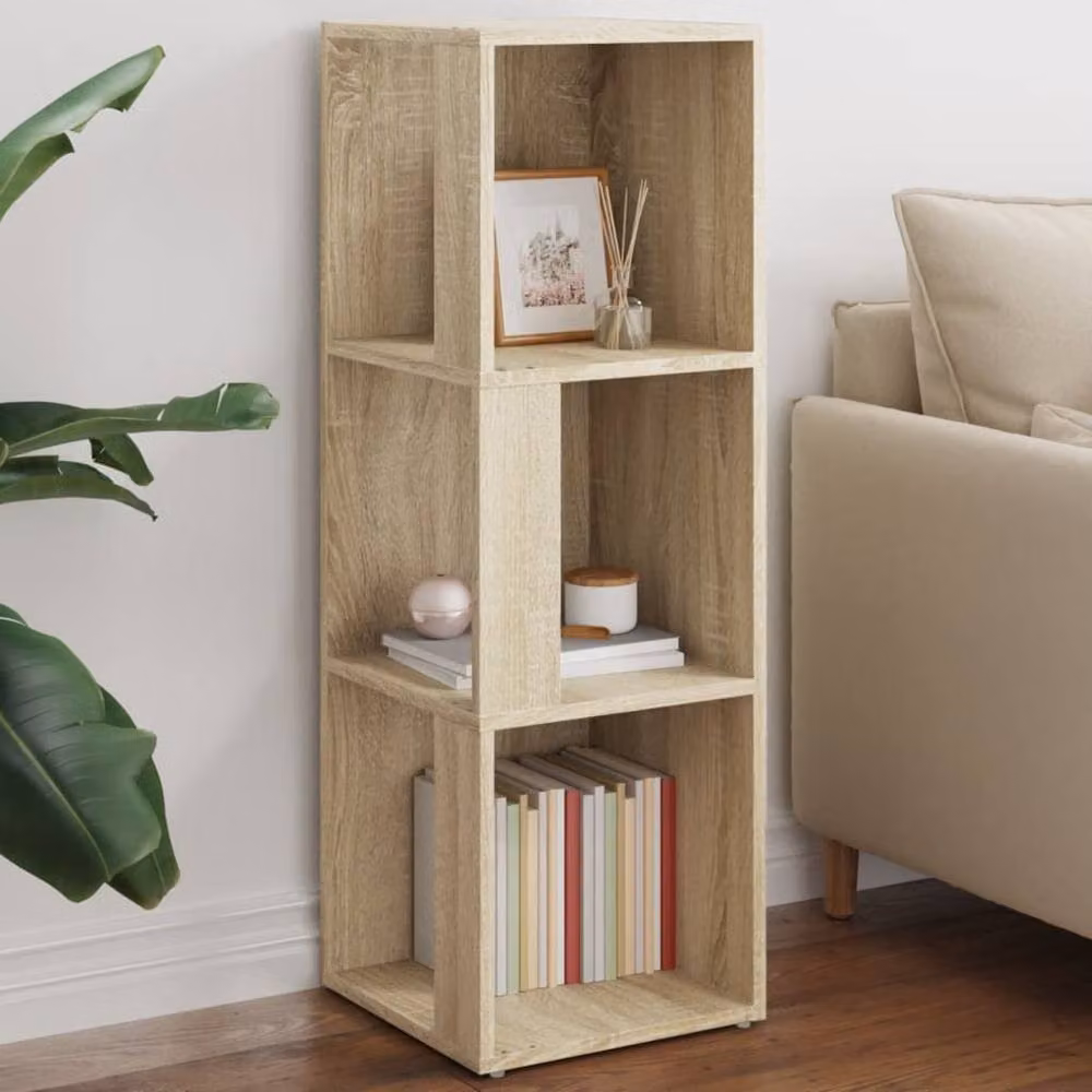 Berkfield Home Corner Cabinet in Sonoma Oak, Beige, W/D/H: 33 x 33 x 100 cm – 2