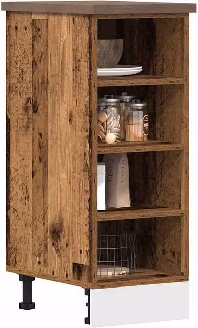 Berkfield Home Brown Kitchen Base Unit with Hinged Doors and Internal Shelves, W/D/H: 30.0 x 44.5 x 81.5 cm