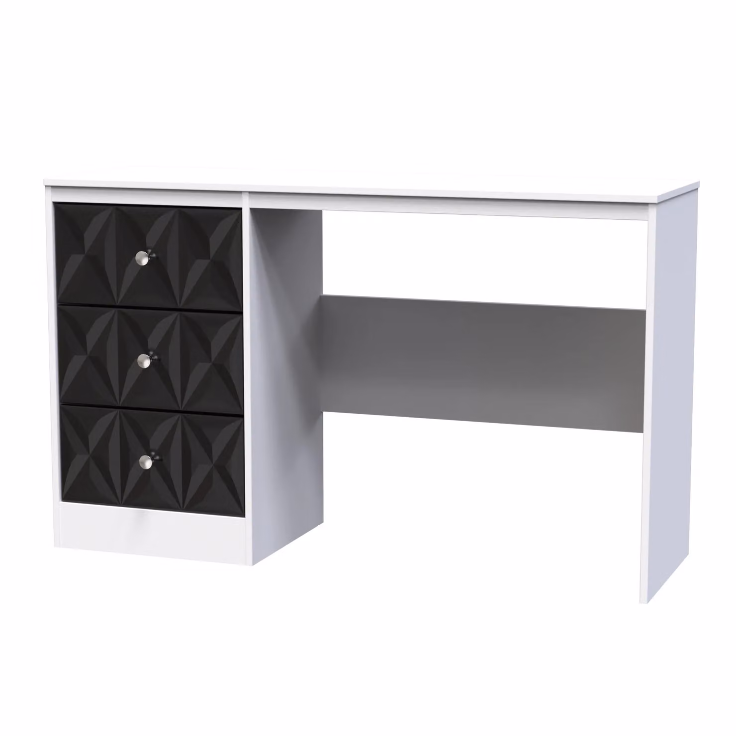 Ready Assembled 2 U Memphis 3 Drawer Desk in Black – 2