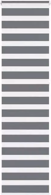 Berkfield Home Zebra Blind in Dark Grey, Polyester, W: 60 cm, H: 230 cm