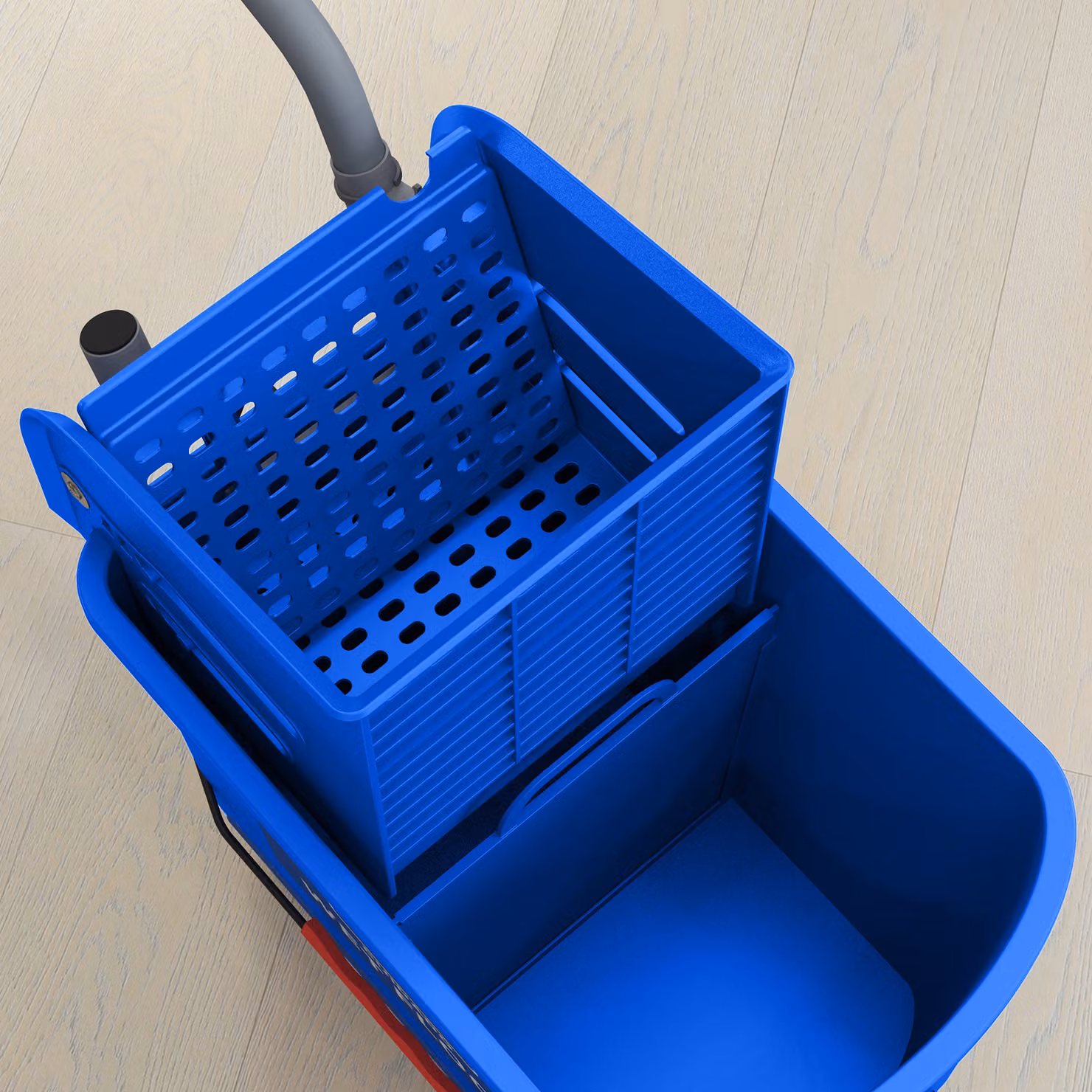 HOMCOM 20L Mop Bucket with Wringer and Handle in Blue – 8