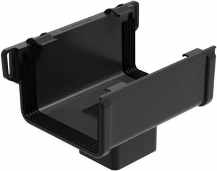 Galeco Square Gutter Large Running Outlet, 135mm, Grey