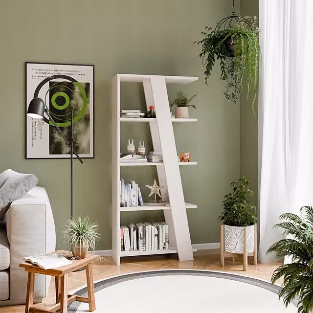 Furniture To Go Natta 5-Tier Modern Shelving Unit in Sand