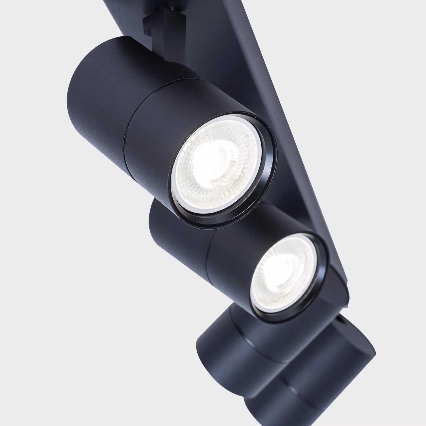 Harper Living Adjustable 4 Light GU10 Surface Mounted Spotlight in Black – 3