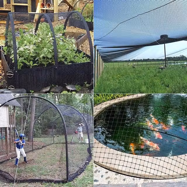 SPETLEK Heavy Duty Black Garden Netting for Birds and Pigeons, 2m x 10m, 1.25kg