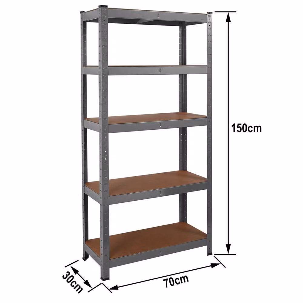 EONLION Grey Steel 5 Tier Heavy Duty Shelving Racking – 2