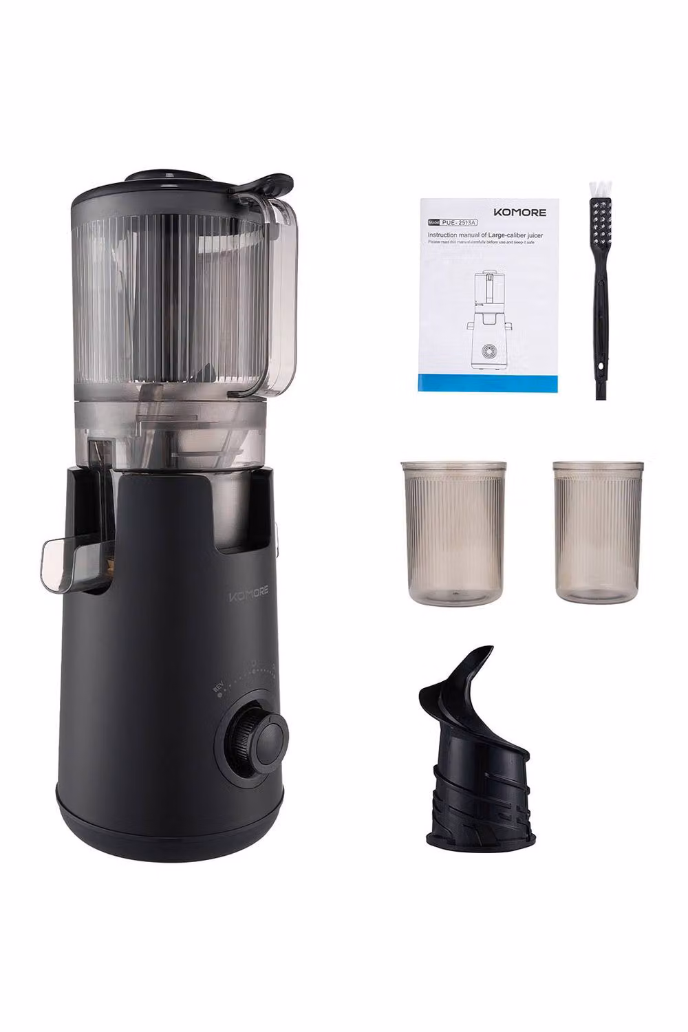 Living and Home 300W Slow Masticating Cold Press Juicer in Black – 4