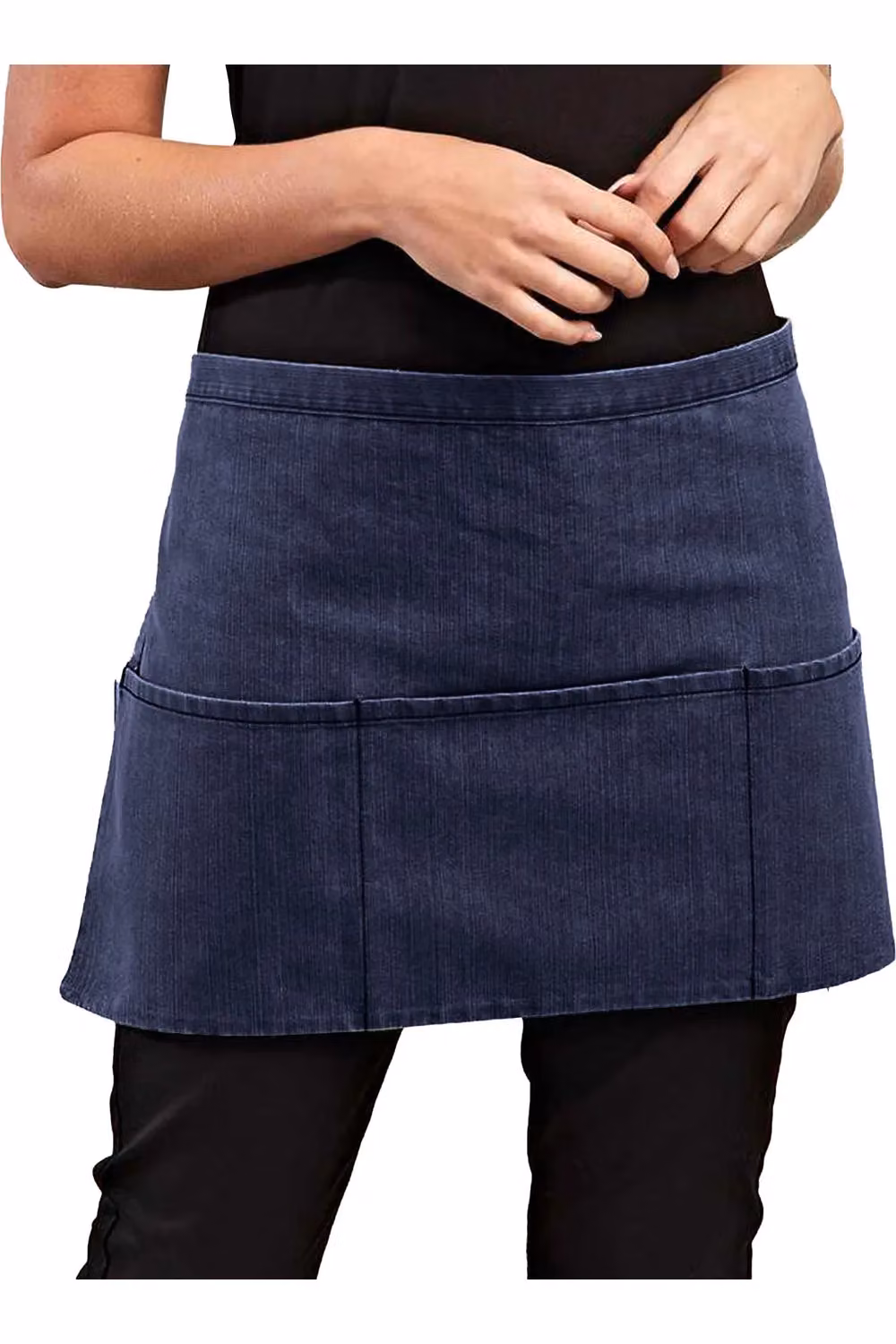 Premier Women's 3 Pocket Poly-Cotton Workwear Apron in Blue – 2