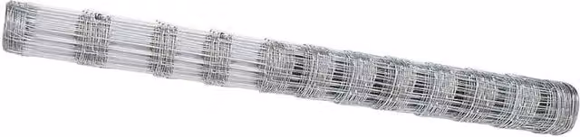 Berkfield Home Field Fence Galvanised Steel in Silver/Grey, H: 140 cm x W: 25 m – 1
