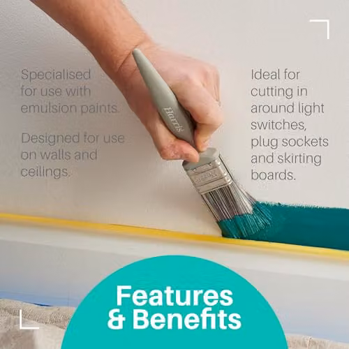 Harris Essentials Walls and Ceilings Synthetic Paint Brush Set, 5 Pack (0.5, 1, 1.5 and 2 inch) – 2