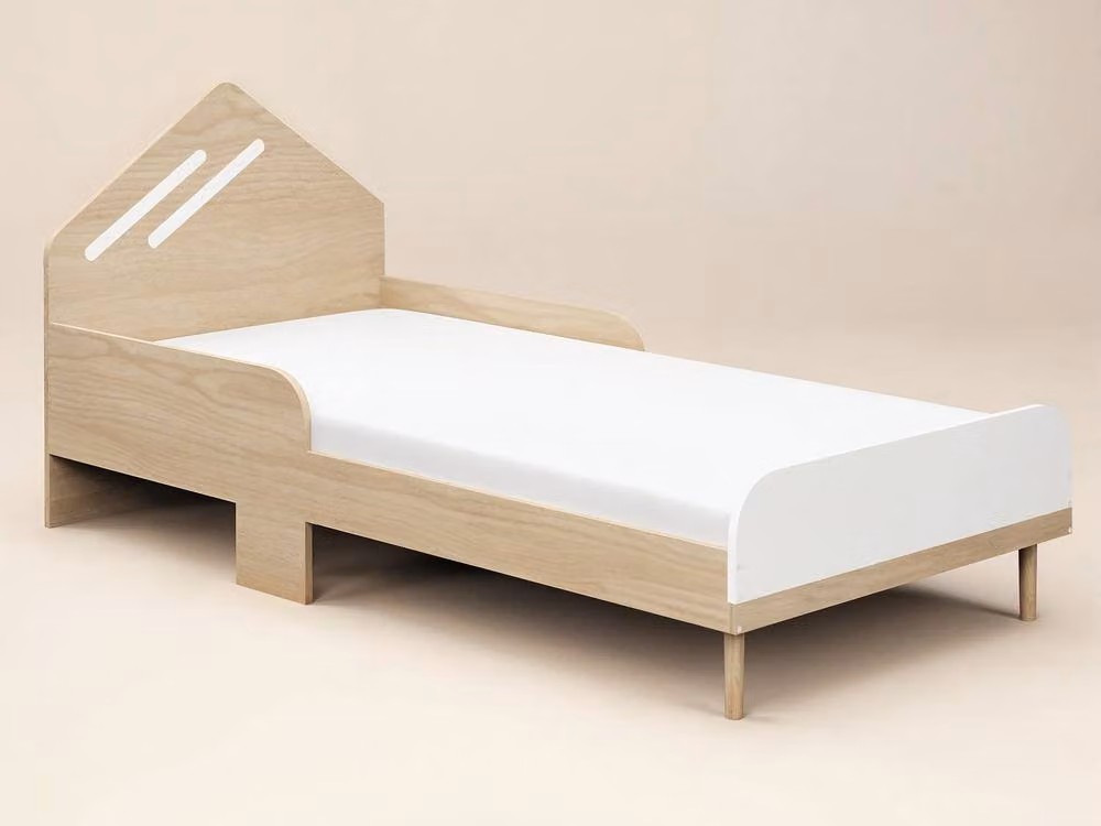 Flair Noah Single Bed in White Oak Wood – 3