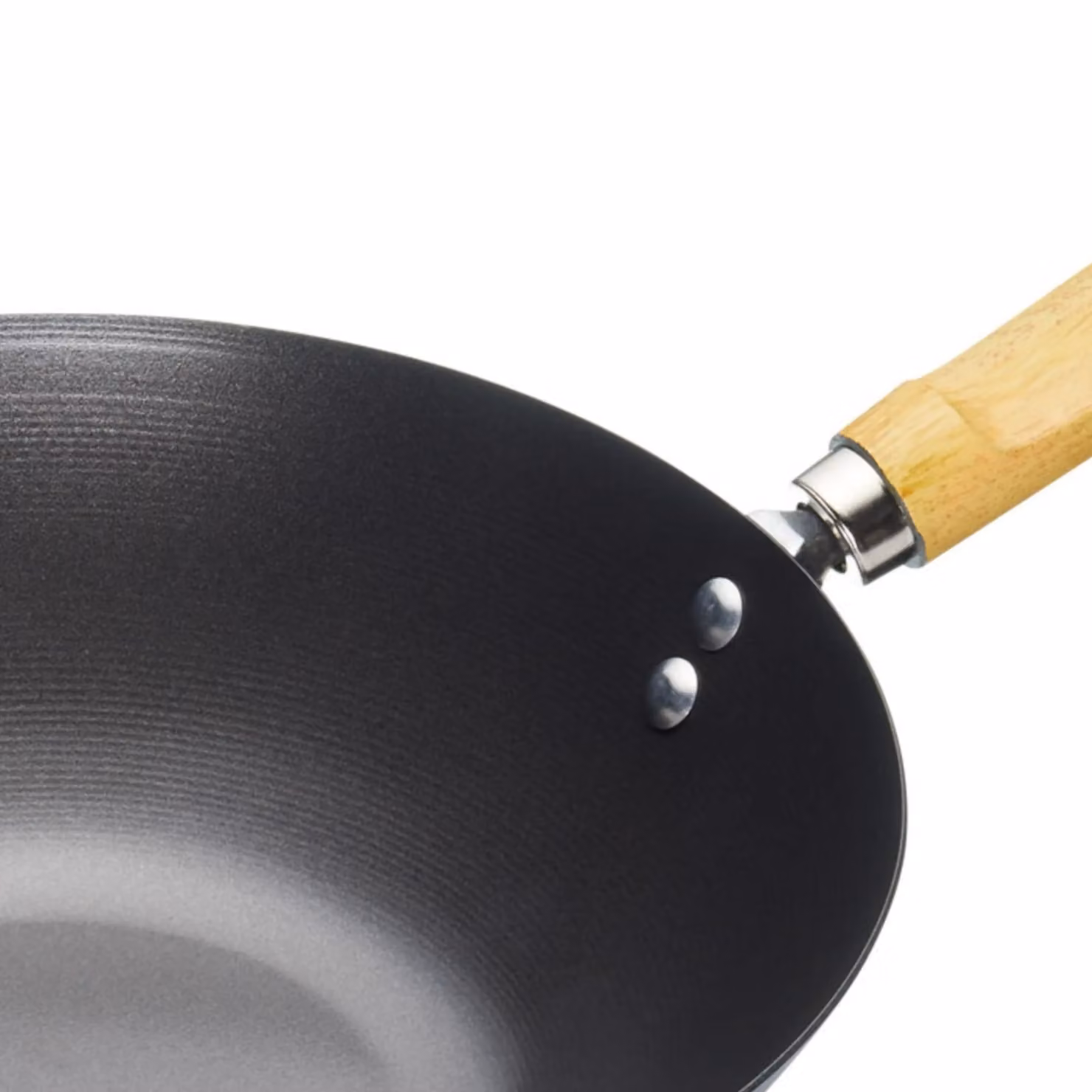 KitchenCraft Carbon Steel Non-Stick Wok, 35 cm, Dark Grey – 2