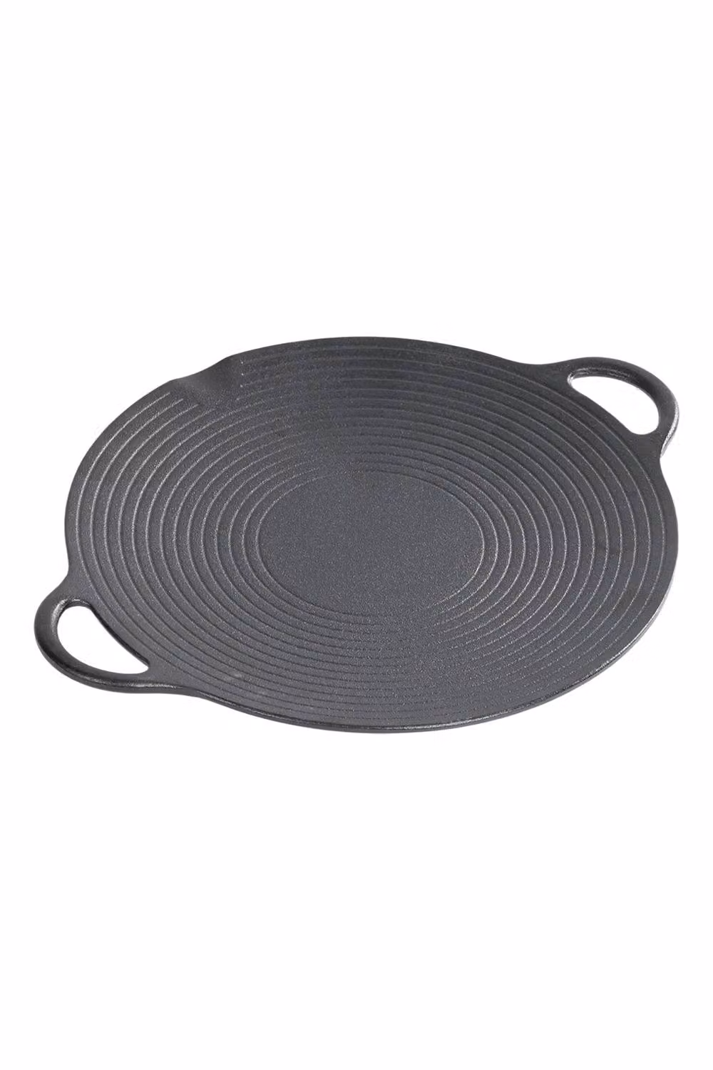 Garden Sanctuary Pre-Seasoned Round Cast Iron Grill Pan with Pouring Spout in Black – 4