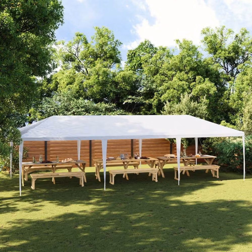 Berkfield Home Party Tent in White, W 9 m x D 4 m x H 2.7 m – 2