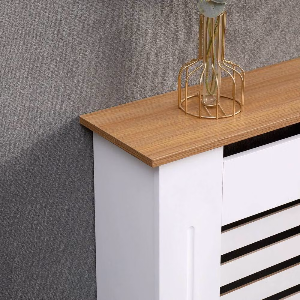 PAWNORA Medium MDF Radiator Cover in White, H 111.5 x W 82 cm x D 19 cm – 3