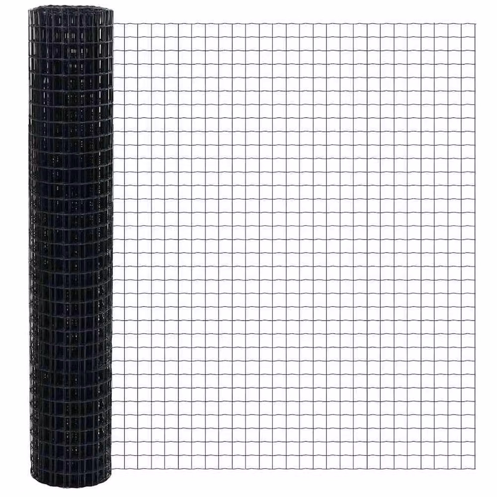 Berkfield Home Euro Fence Grey PVC-Coated Steel Fencing, H: 1.5 m x W: 10 m – 4