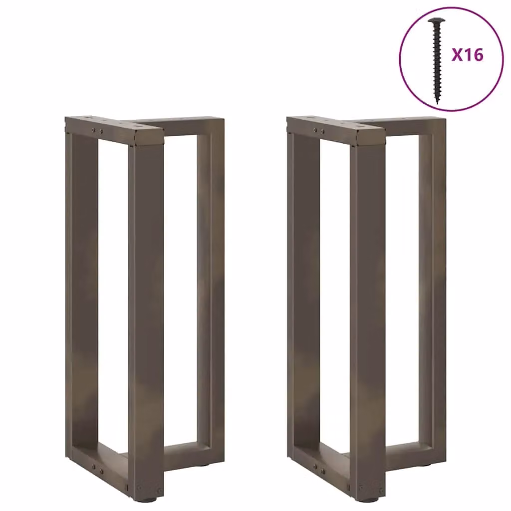 Berkfield Home T-Shaped Bar Table Legs, 2 Piece Set, Black Steel, W: 40 cm, D: 35 cm, H: 90-91 cm – 1