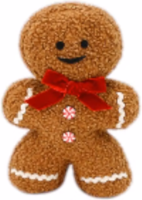 Four Candle Brown Decorative Gingerbread Character Tabletop Christmas Ornament, Height: 22 cm