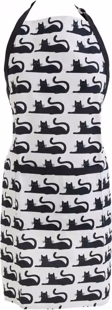 Orsina Black and White Striped Kitchen Apron for Men and Women
