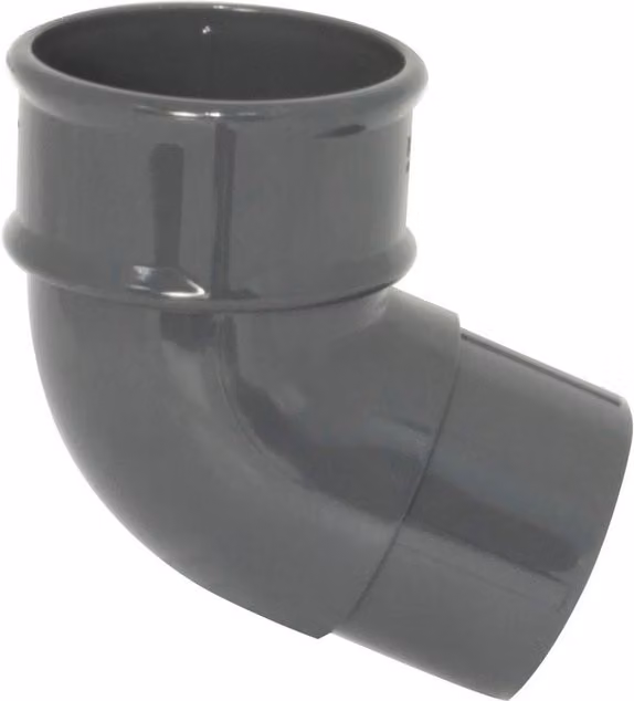 FloPlast Round Downpipe Offset Bend 112.5 Degree 68mm Anthracite Grey