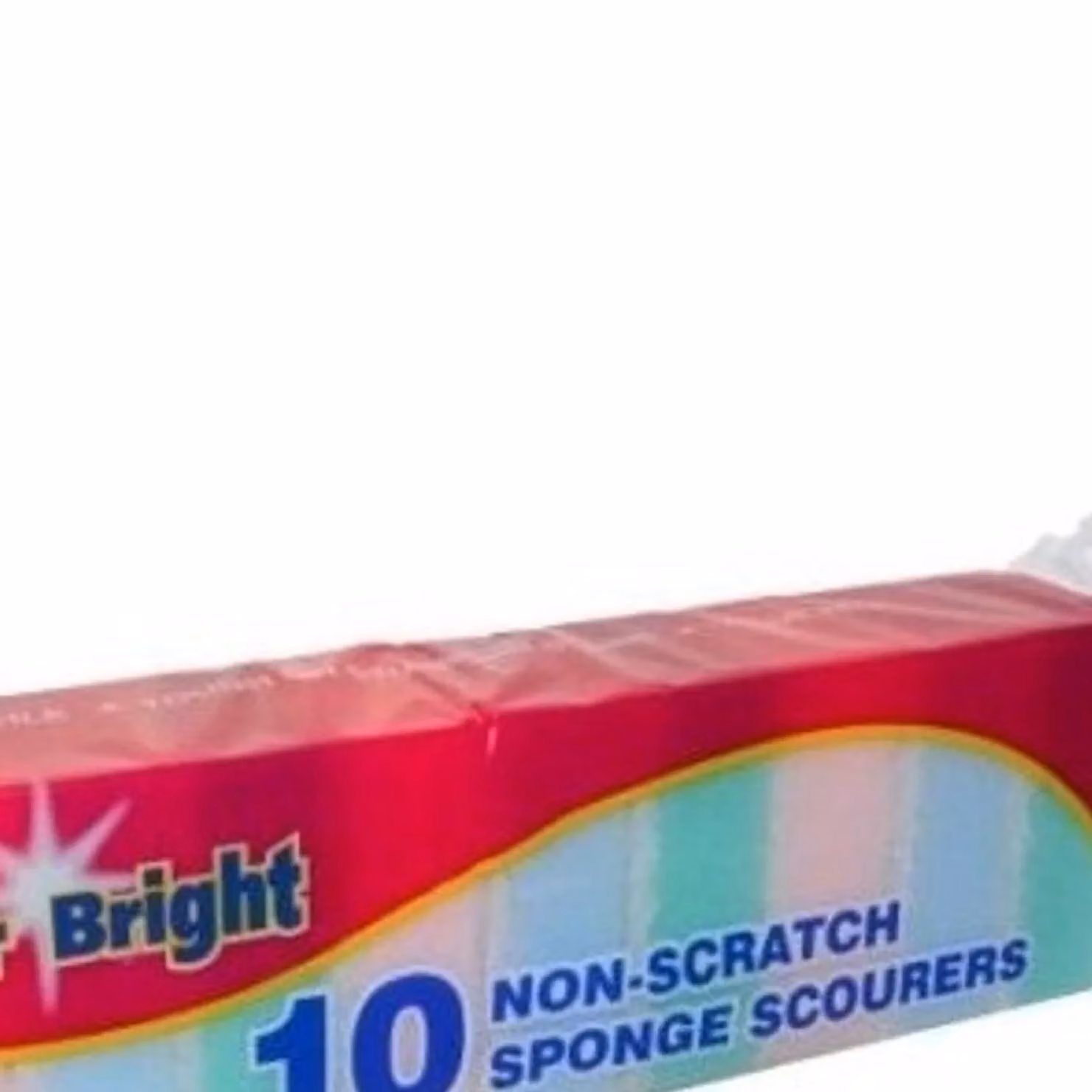 Superbright Sponge Scourers, Pack of 10, Green and Multicolour – 2