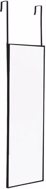 PAWNORA Black Metal Frame Rectangular Wall Mounted Mirror