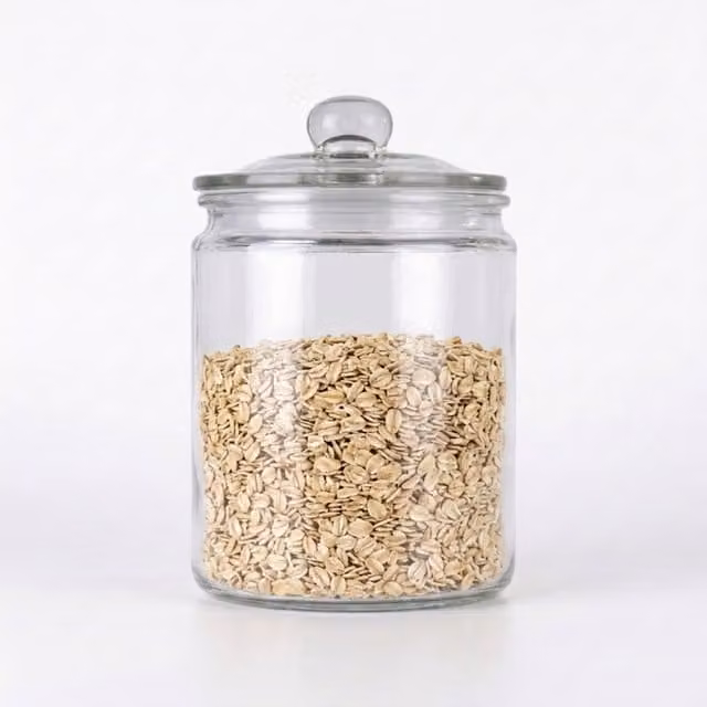 Eden & Willow Airtight Glass Storage Jar with Silicone Lid, Transparent, 1.9 l